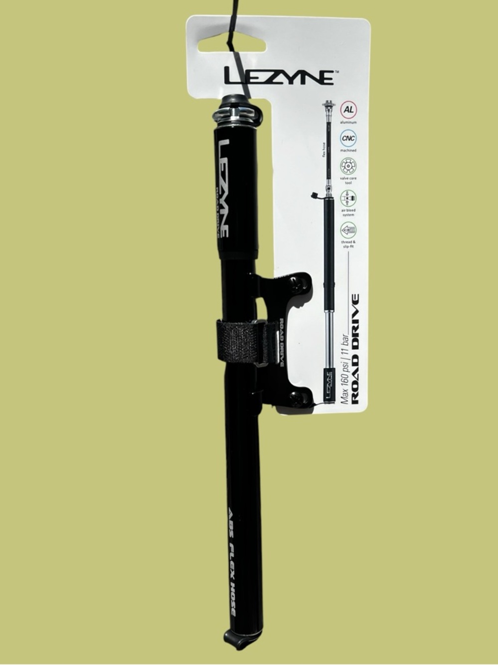 🚲NEW w/tag Lezyne Road Drive Hand Pump Black Large